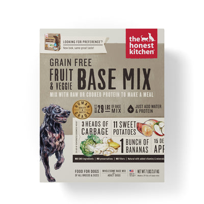 The Honest Kitchen Fruit & Veggie Grain-Free Dehydrated Dog Food Base Mix (2 sizes)