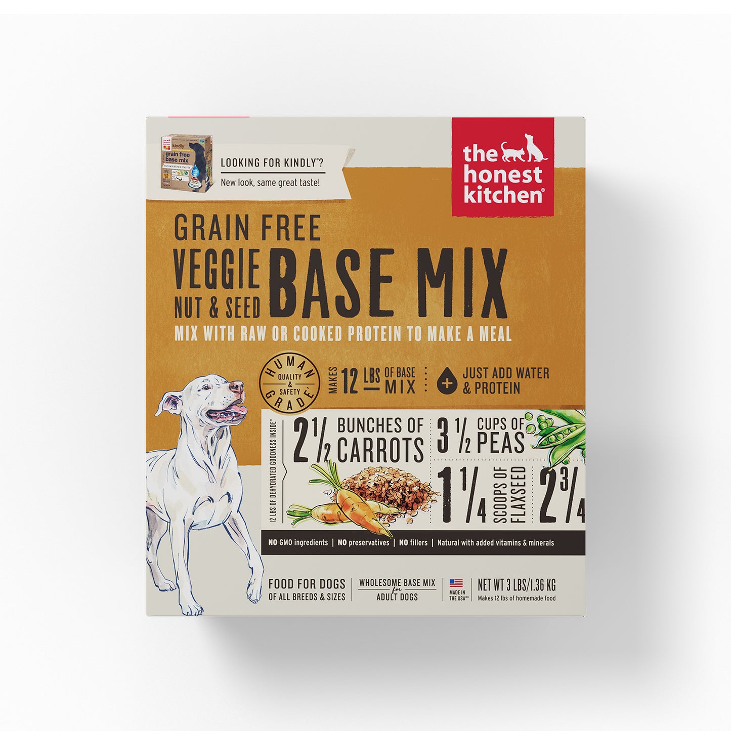 The Honest Kitchen Veggie, Nut & Seed Grain-Free Dehydrated Dog Food Base Mix (2 sizes)