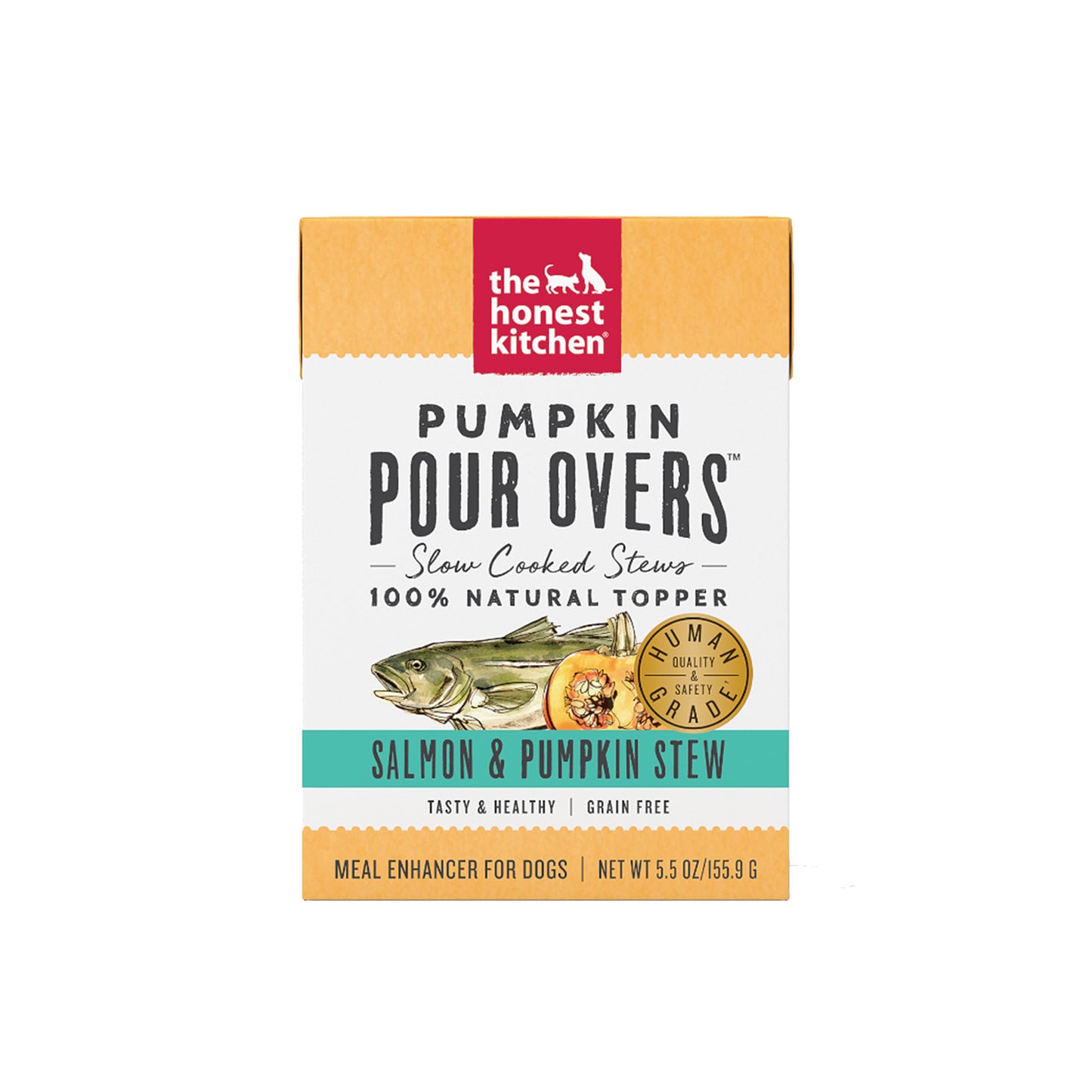 The Honest Kitchen Pumpkin Pour Overs Salmon & Pumpkin Stew Wet Dog Food Toppers 5.5oz
