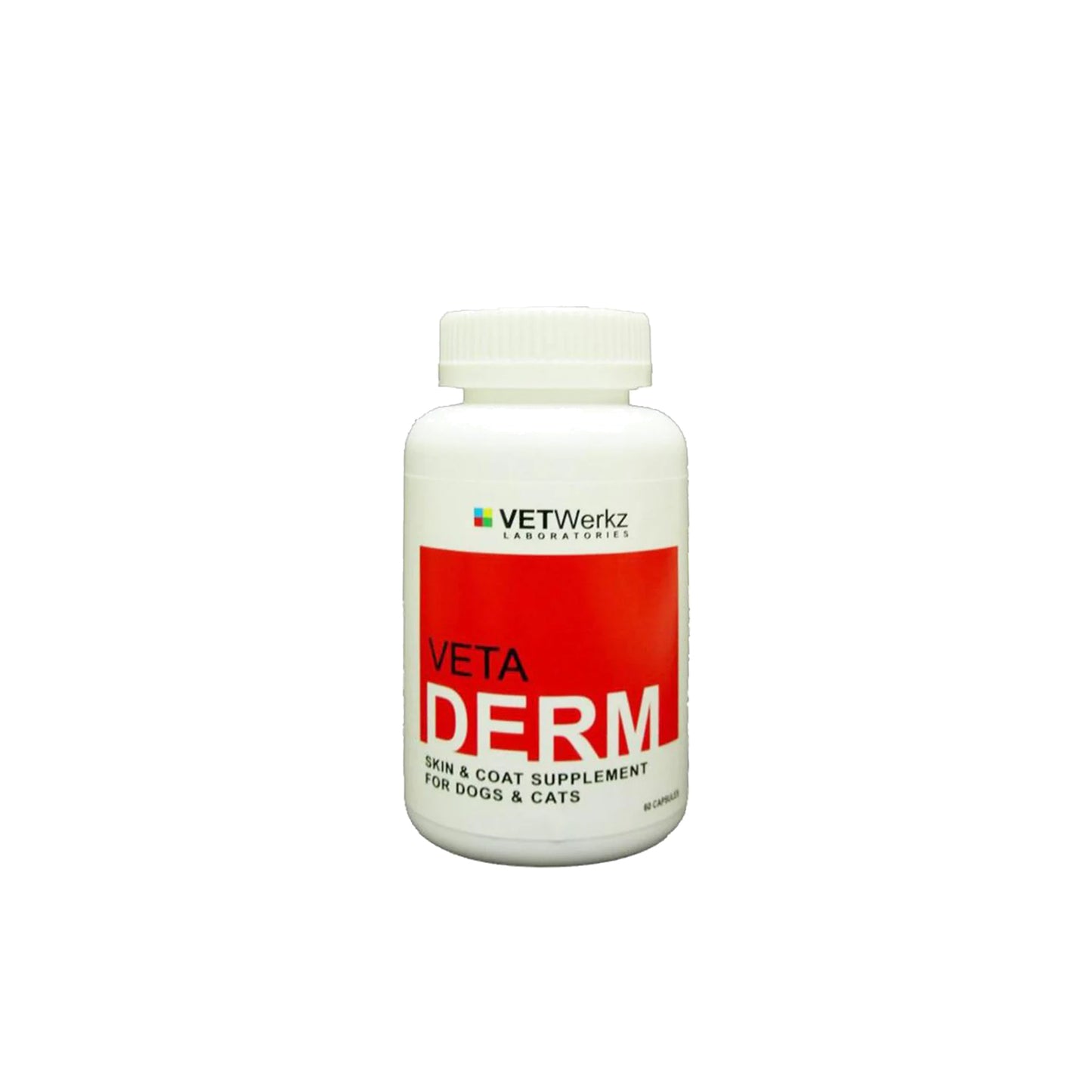 VetWerkz VetaDERM Skin and Coat Supplement for Cats & Dogs 60s