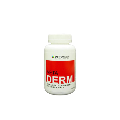 VetWerkz VetaDERM Skin and Coat Supplement for Cats & Dogs 60s