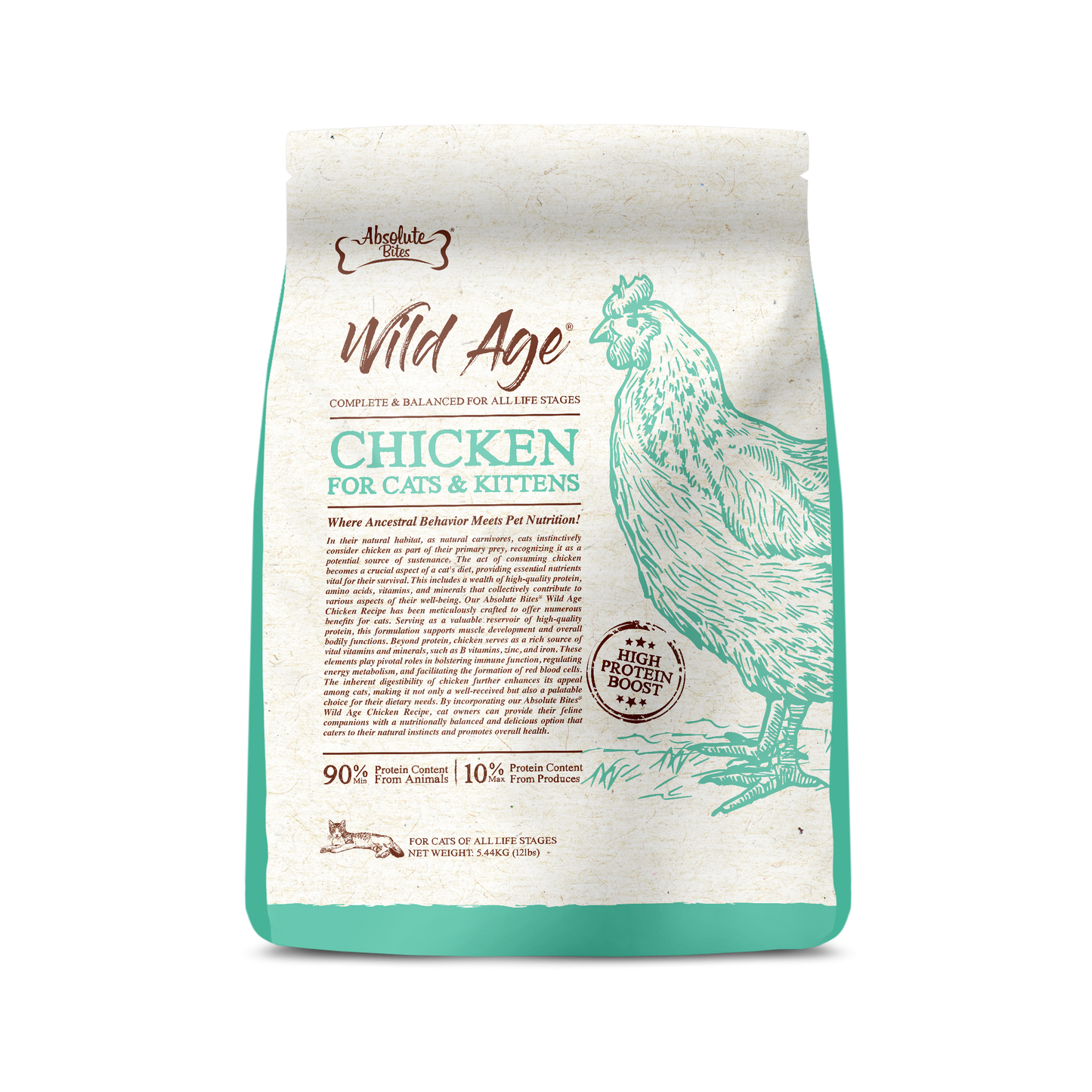 Absolute Bites Wild Age Chicken Cat Dry Food (2 Sizes)