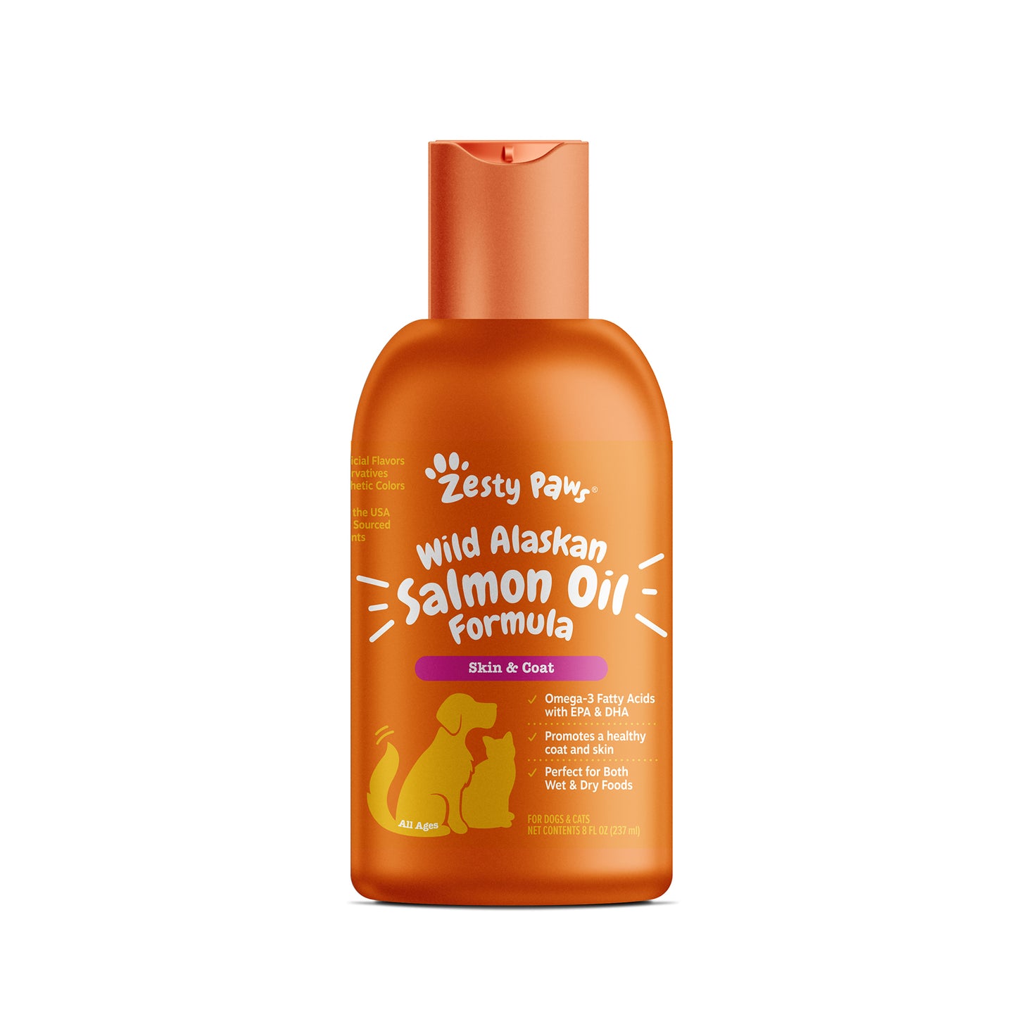 Zesty Paws Pure Wild Alaskan Salmon Oil for Dogs & Cats (3 sizes)