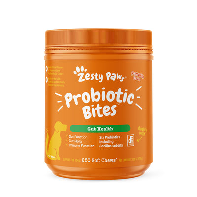 Zesty Paws Probiotic Bites Dog Supplement - Pumpkin 90s / 250s