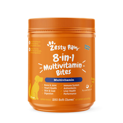 Zesty Paws 8-in-1 Multivitamin Bites Dog Supplement - Chicken 90s / 250s