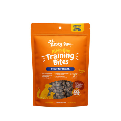 Zesty Paws All-in-One Training Bites Dog Treats - Peanut Butter 8oz