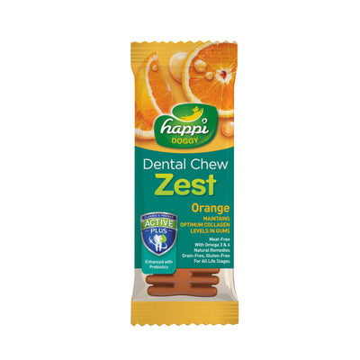 [25 for 7% OFF] Happi Doggy Zest Orange Dental Chew 25g (4 Inch)