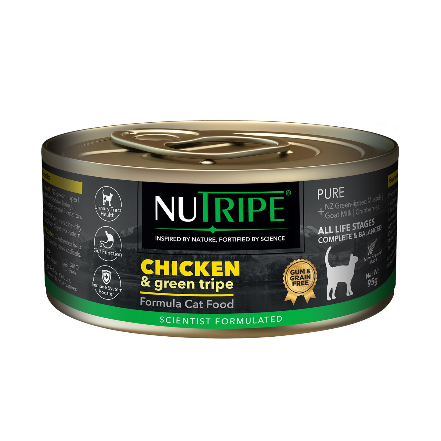 Nutripe Pure Gum & Grain-Free Chicken & Green Tripe Formula Cat Canned Food 95g