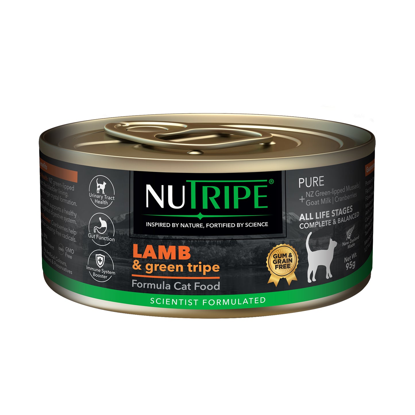 Nutripe Pure Gum & Grain-Free Lamb & Green Tripe Formula Cat Canned Food 95g
