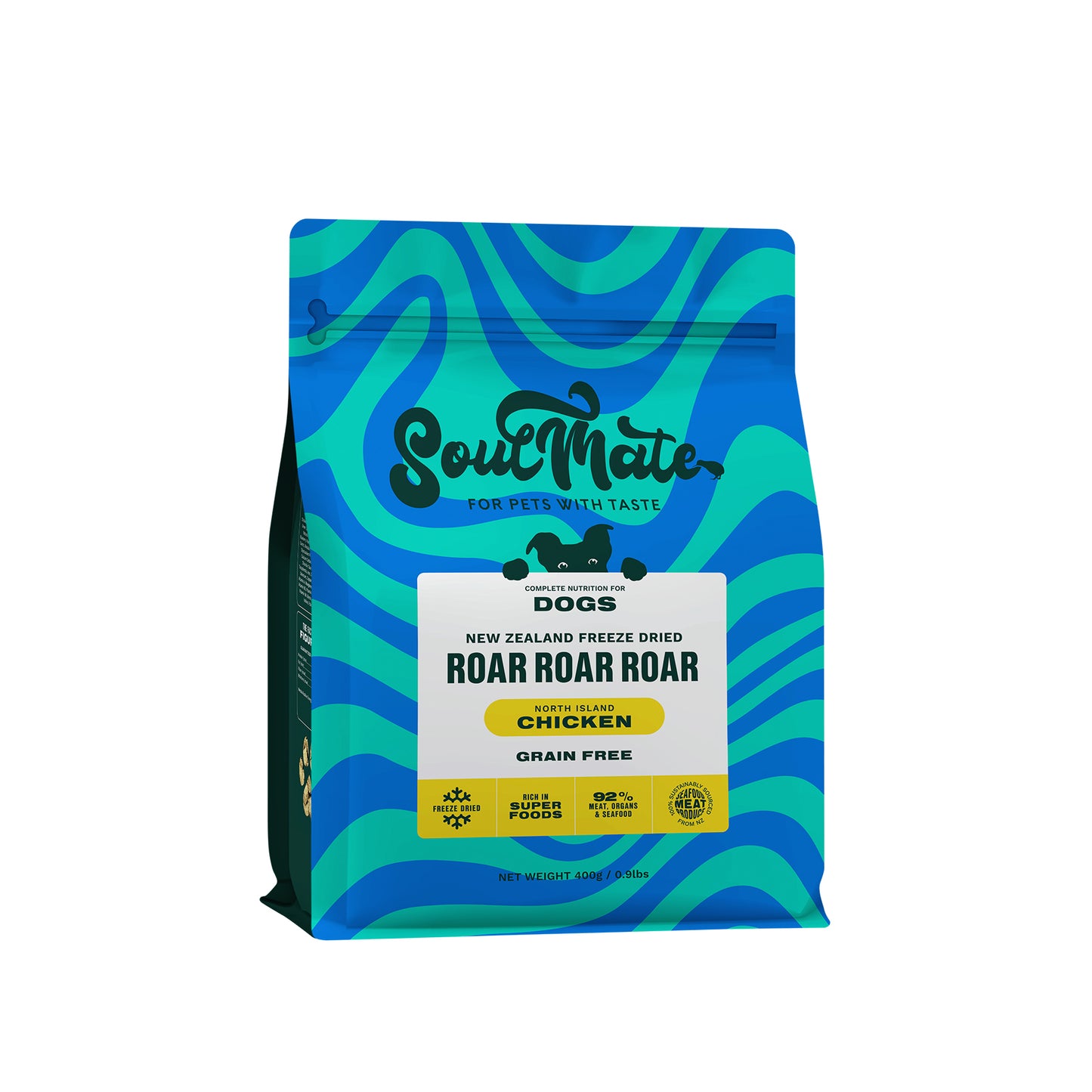 SoulMate Roar Roar Roar North Island Chicken Freeze Dried Grain Free Dog Food (2 sizes)