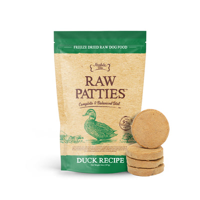 Absolute Bites Freeze Dried Raw Patties Duck Recipe Dog Food 14oz