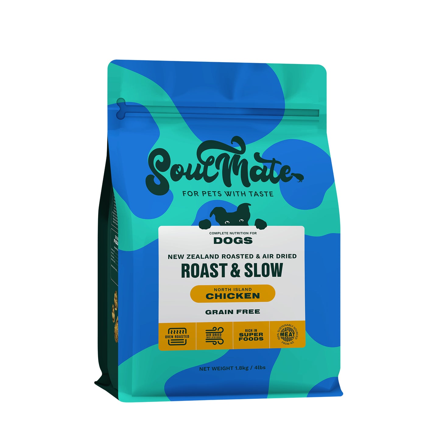SoulMate Roast & Slow North Island Chicken Baked and Air Dried Grain-Free Dog Food (2 sizes)