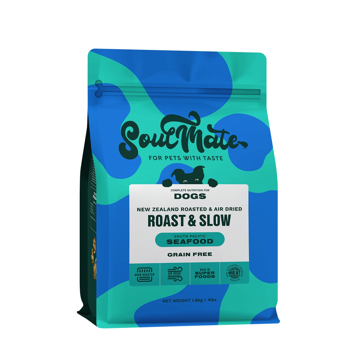 SoulMate Roast & Slow South Pacific Seafood Baked and Air Dried Grain-Free Dog Food (2 sizes)