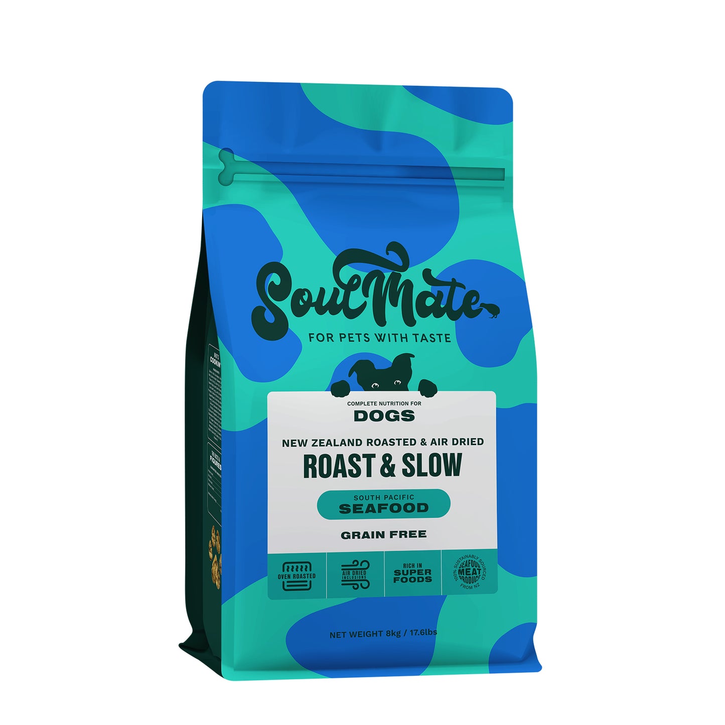 SoulMate Roast & Slow South Pacific Seafood Baked and Air Dried Grain-Free Dog Food (2 sizes)