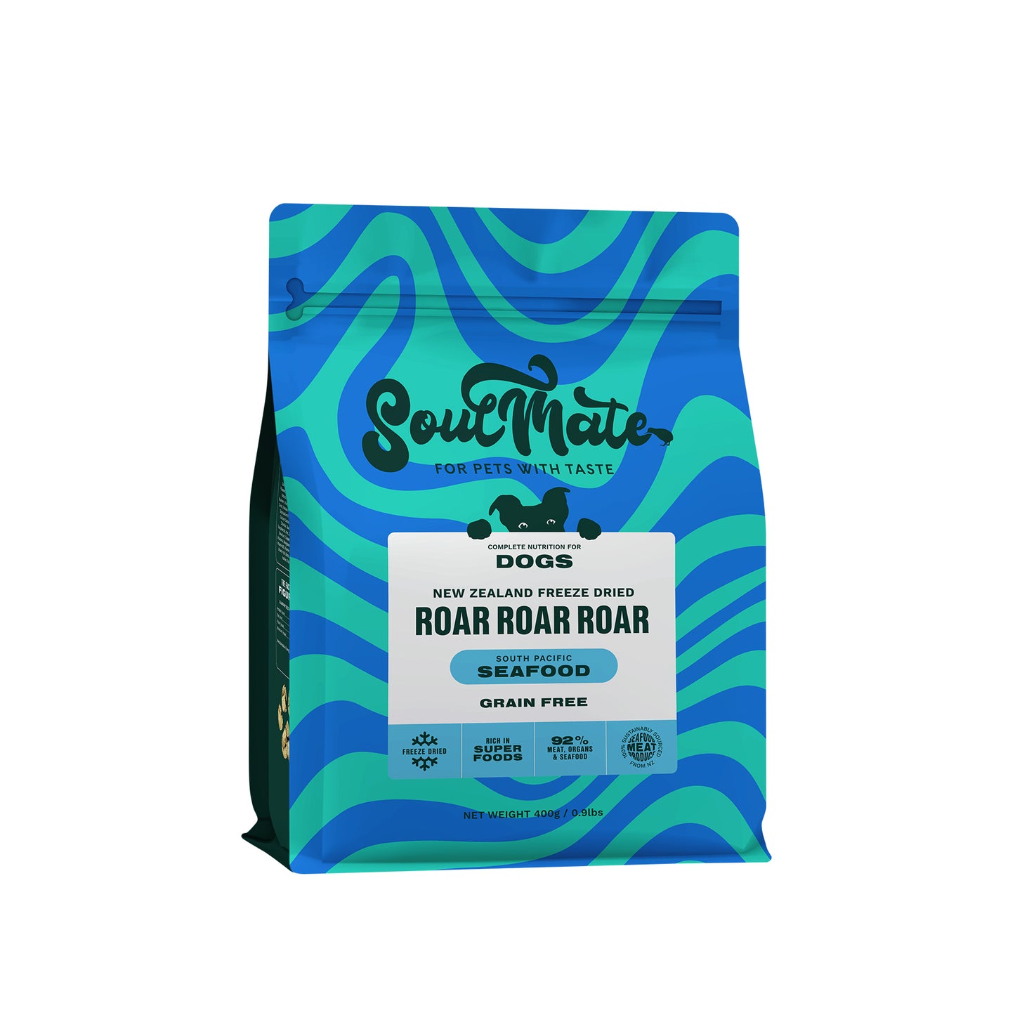 SoulMate Roar Roar Roar South Pacific Seafood Freeze Dried Grain Free Dog Food (2 sizes)