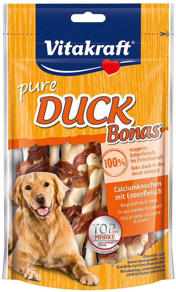Vitakraft Pure Duck Bonas Dog Treats 80g