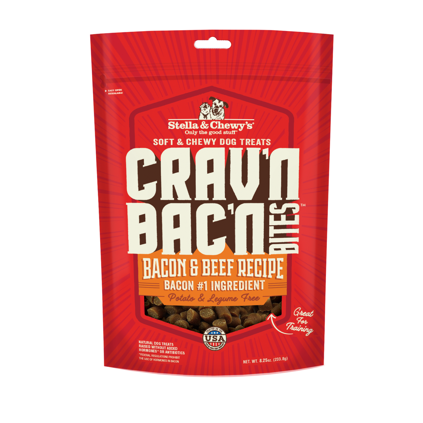 Stella & Chewy's Crav'n Bac'n Bites Bacon and Beef Dog Treats 8.25oz