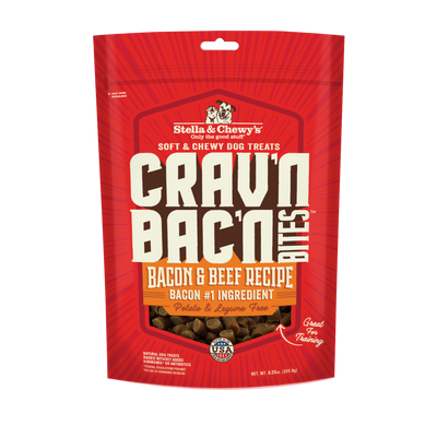 Stella & Chewy's Crav'n Bac'n Bites Bacon and Beef Dog Treats 8.25oz