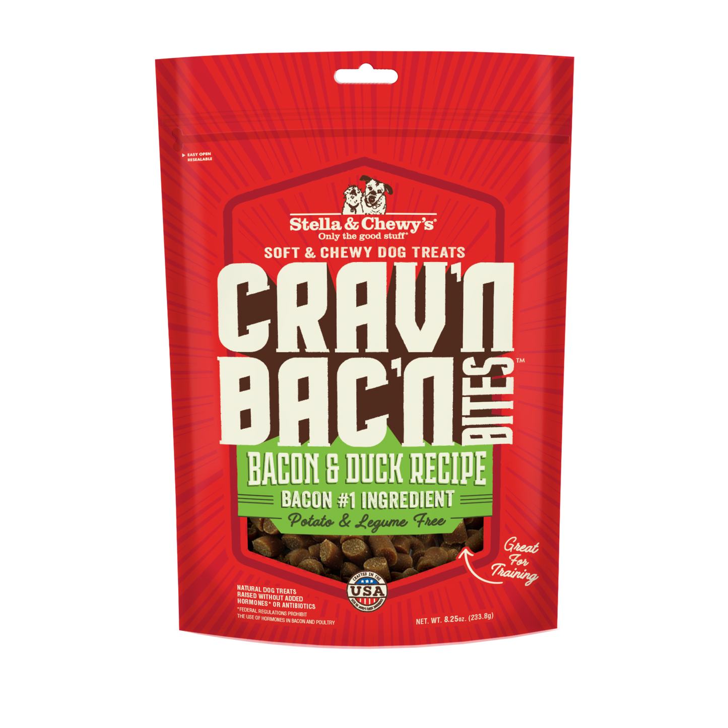 Stella & Chewy's Crav'n Bac'n Bites Bacon and Duck Dog Treats 8.25oz