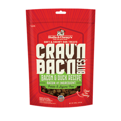 Stella & Chewy's Crav'n Bac'n Bites Bacon and Duck Dog Treats 8.25oz