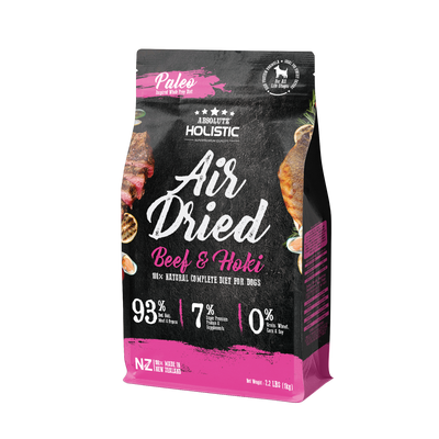 [3 for $17.70 OFF] Absolute Holistic Air Dried Beef & Hoki Dog Food 1kg