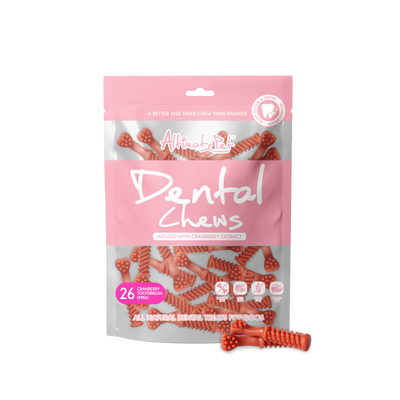 [As Low As $6.50 Each] Altimate Pet Dental Chew Cranberry Mini Toothbrush for Dogs 150g (26pcs)