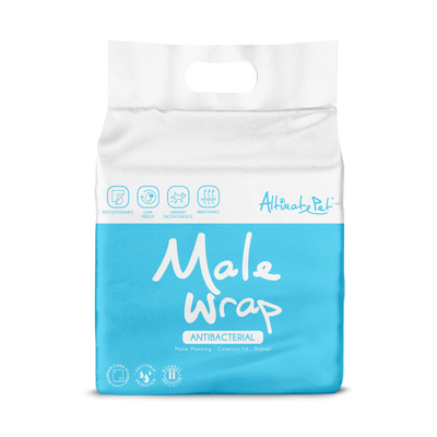 [As Low As $7.80 Each] Altimate Pet Antibacterial Disposable Male Wraps (5 Sizes)