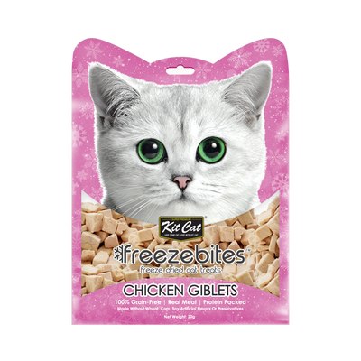 [5 for $16.50] Kit Cat Freeze Bites Chicken Giblets Freeze Dried Cat Treats 15g