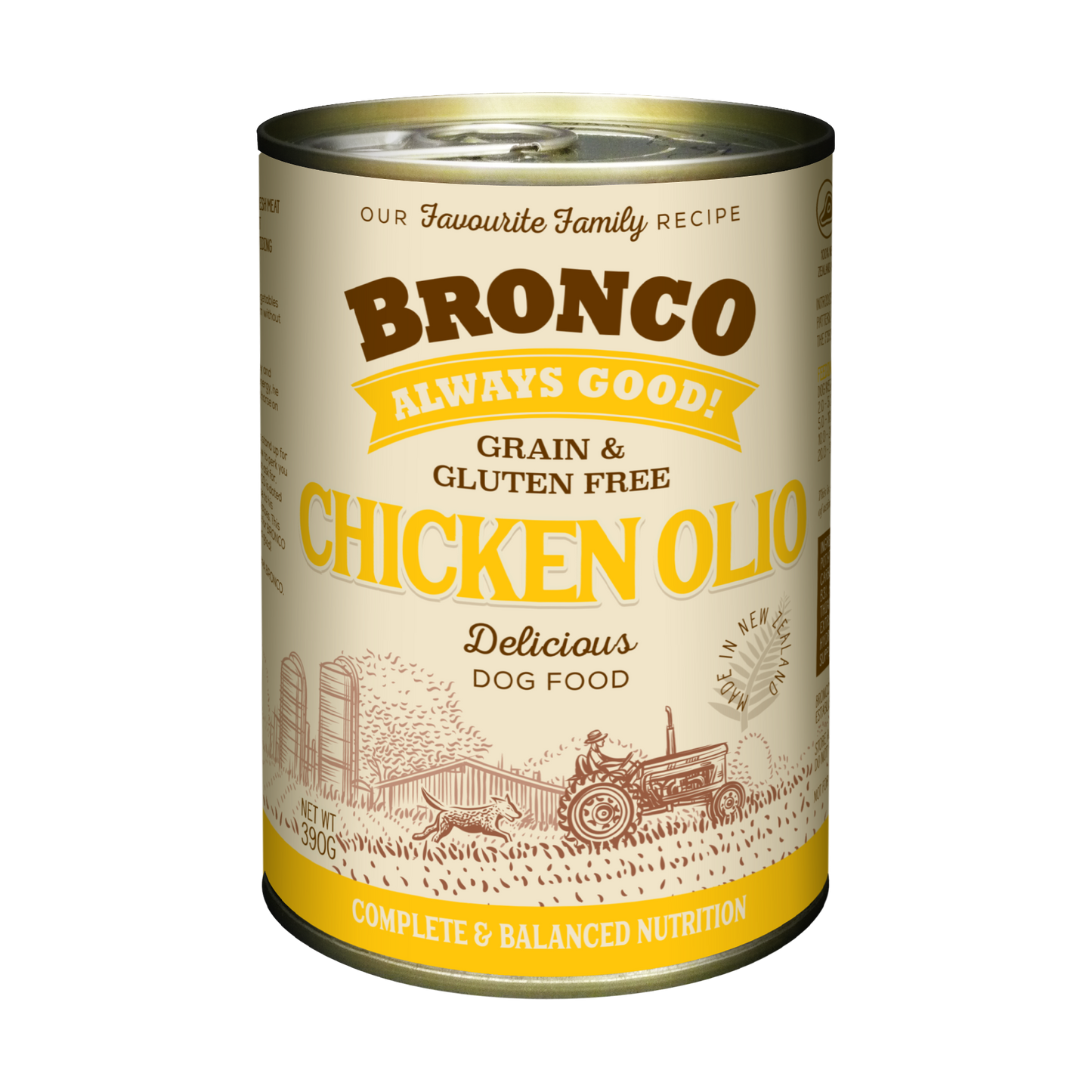 Bronco Chicken Olio Dog Canned Food 390g