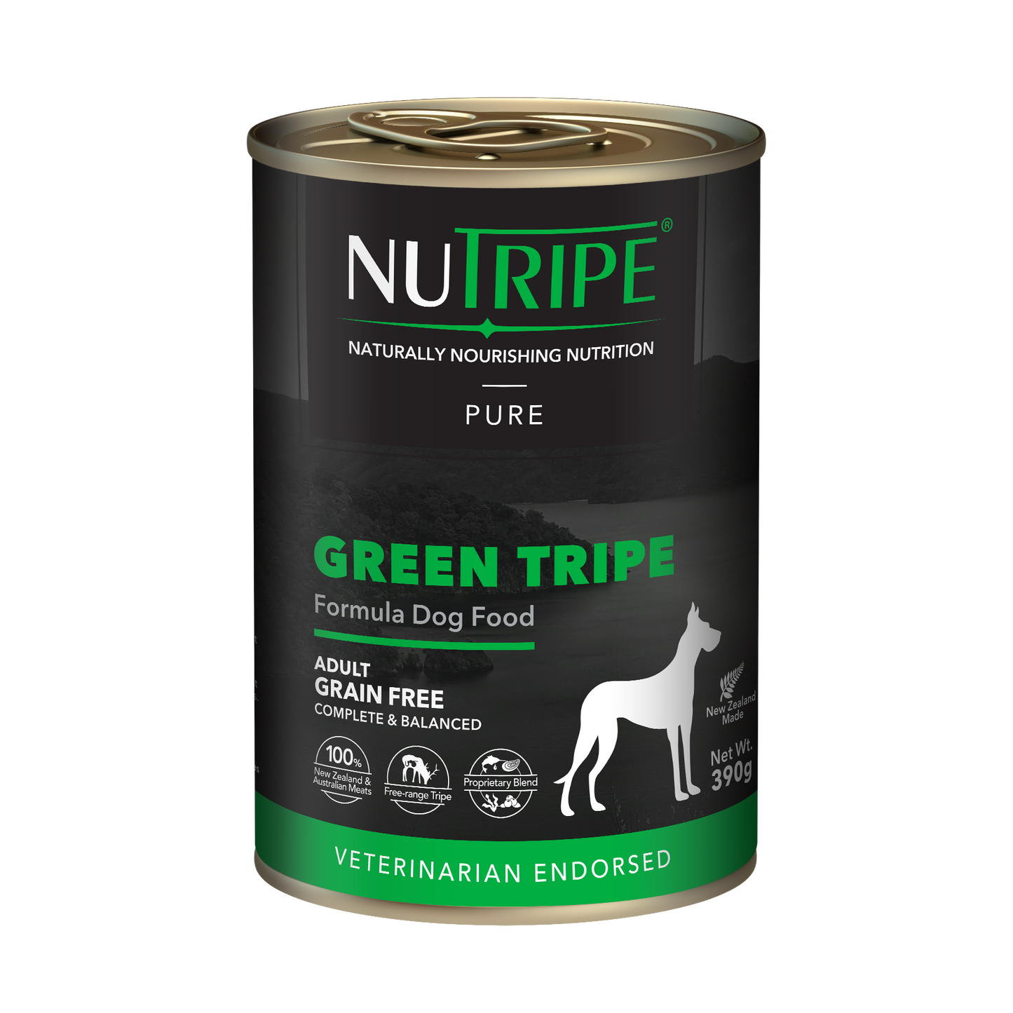 Nutripe Pure Green Tripe Adult Dog Canned Food 95g & 390g