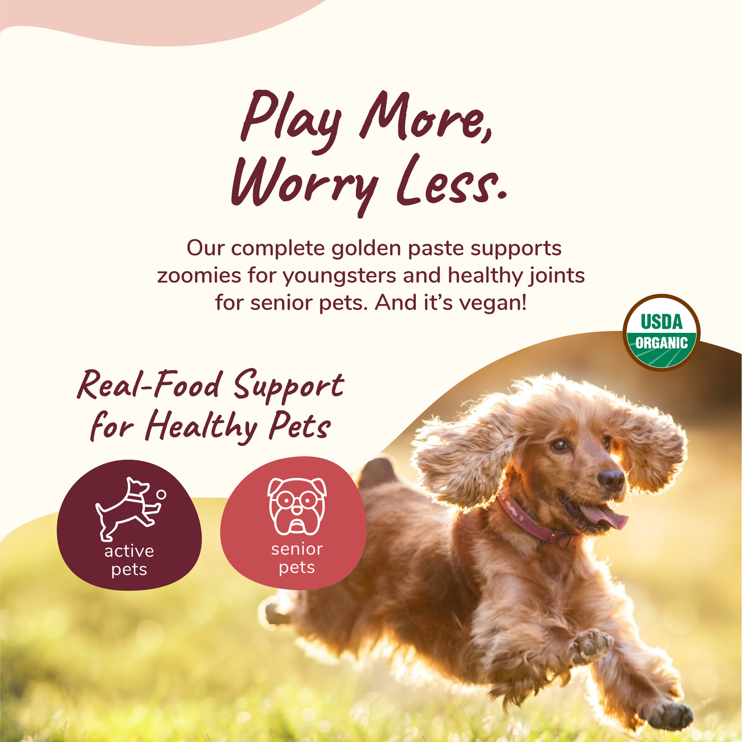 Kin+Kind Organic Healthy Hip & Joint Supplement for Dogs & Cats (2 Sizes)