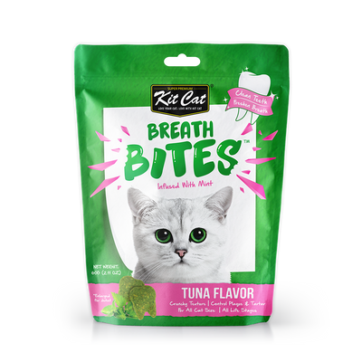 [As Low As $2.80 Each] Kit Cat Breath Bites Mint & Tuna Cat Treats 60g