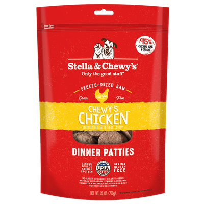 Stella & Chewy's Chewy’s Chicken Dinner Patties Freeze-Dried Raw Dog Food (2 Sizes)