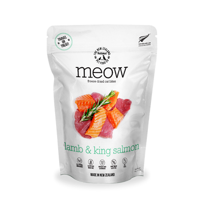 MEOW Freeze Dried Raw Lamb & King Salmon Cat Treats 50g
