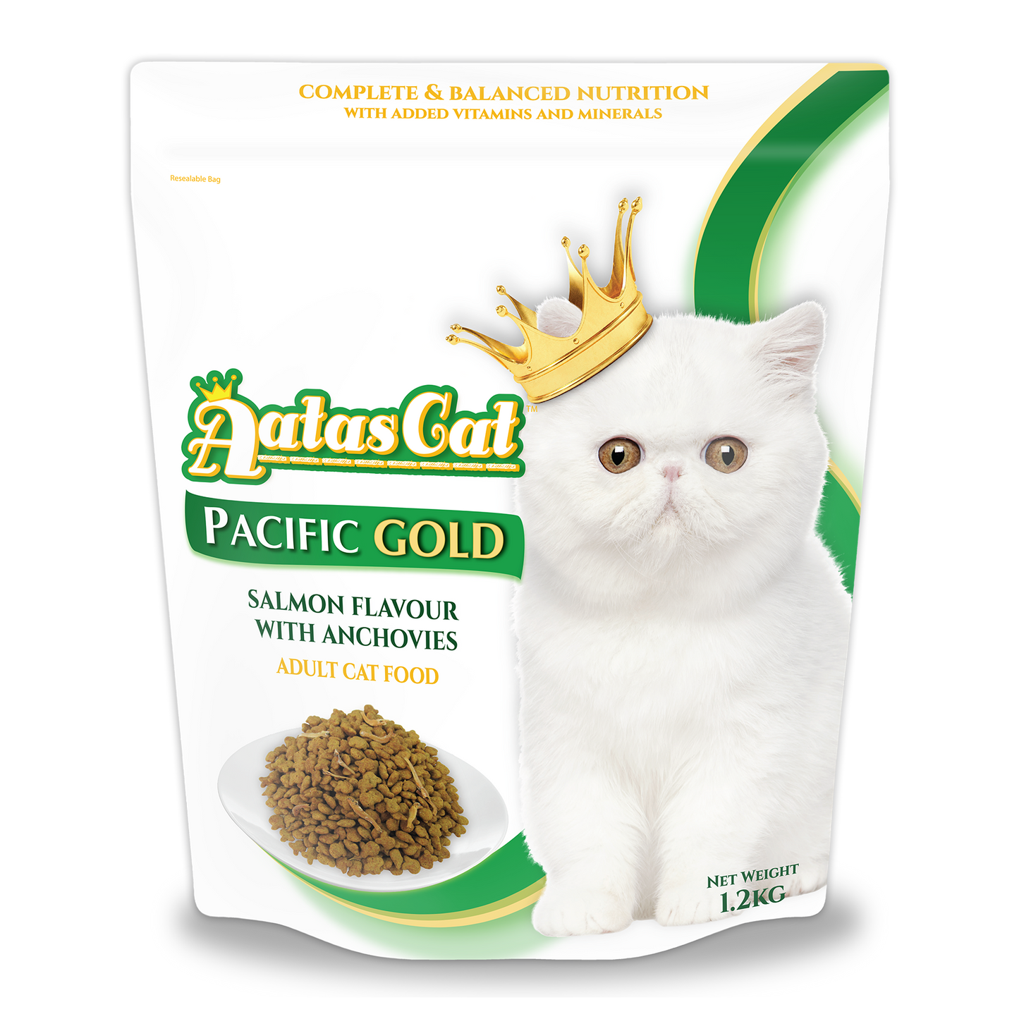 Aatas Cat Pacific Gold Salmon With Anchovies Cat Dry Food 1.2kg