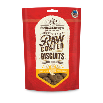 Stella & Chewy's Raw Coated Biscuits Chicken Dog Treats 9oz