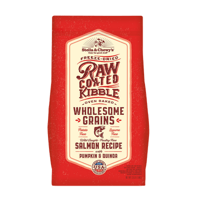 Stella & Chewy's Wholesome Grains Raw Coated Kibble Salmon with Pumpkin & Quinoa Dry Dog Food (2 Sizes)