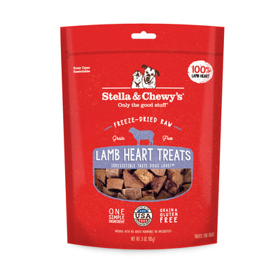 Stella & Chewy's Single Ingredient Lamb Heart Freeze Dried Dog Treats 3oz