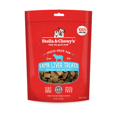 Stella & Chewy's Single Ingredient Lamb Liver Freeze Dried Dog Treats 3oz