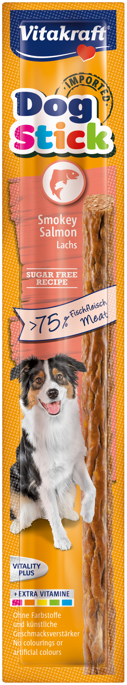 Vitakraft Dog Stick Smokey Salmon Dog Treats 1pc
