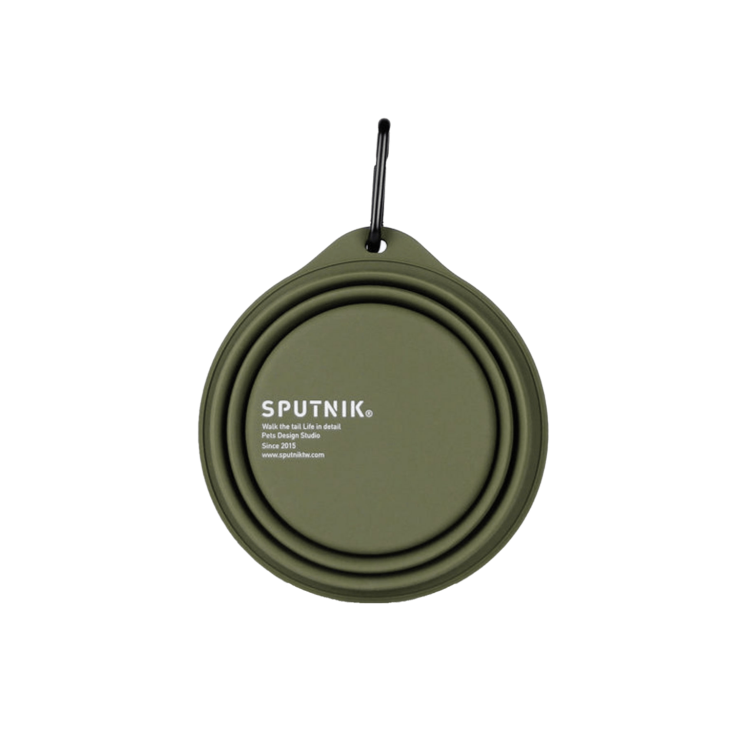 Sputnik Collapsible Green Travel Bowl