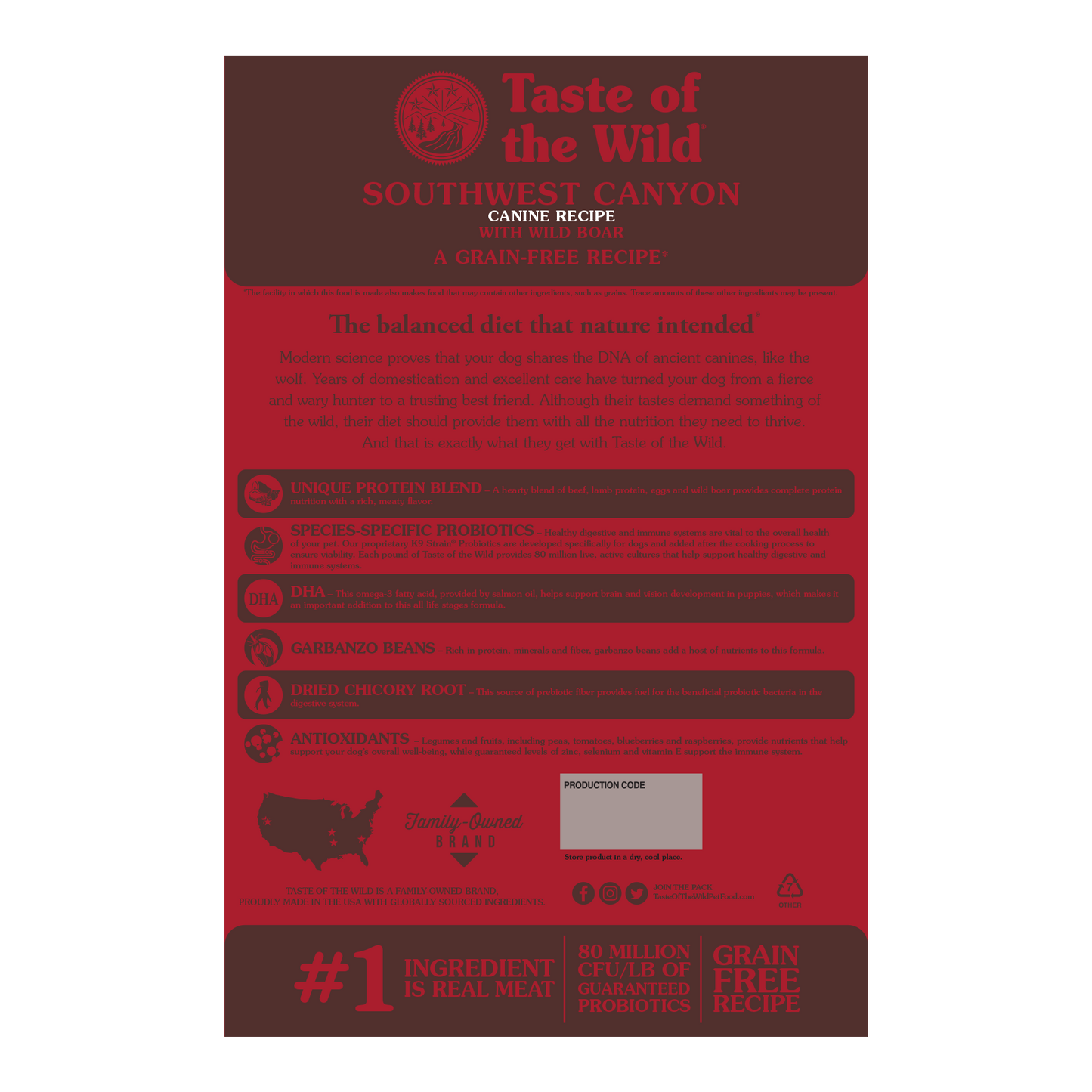 Taste of the Wild Southwest Canyon Wild Boar Dog Dry Food (2 Sizes)