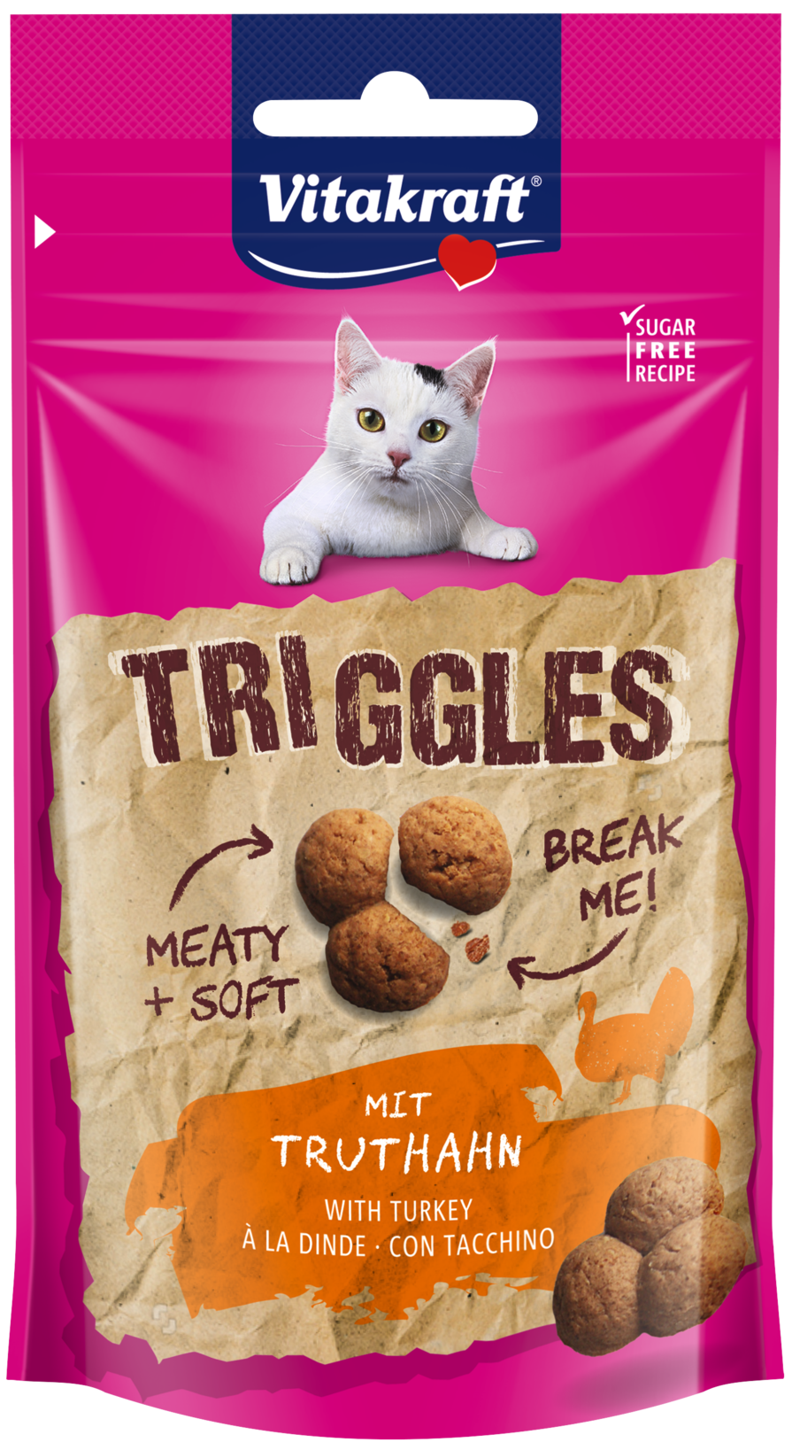 Vitakraft Triggles Turkey Cat Treats 40g