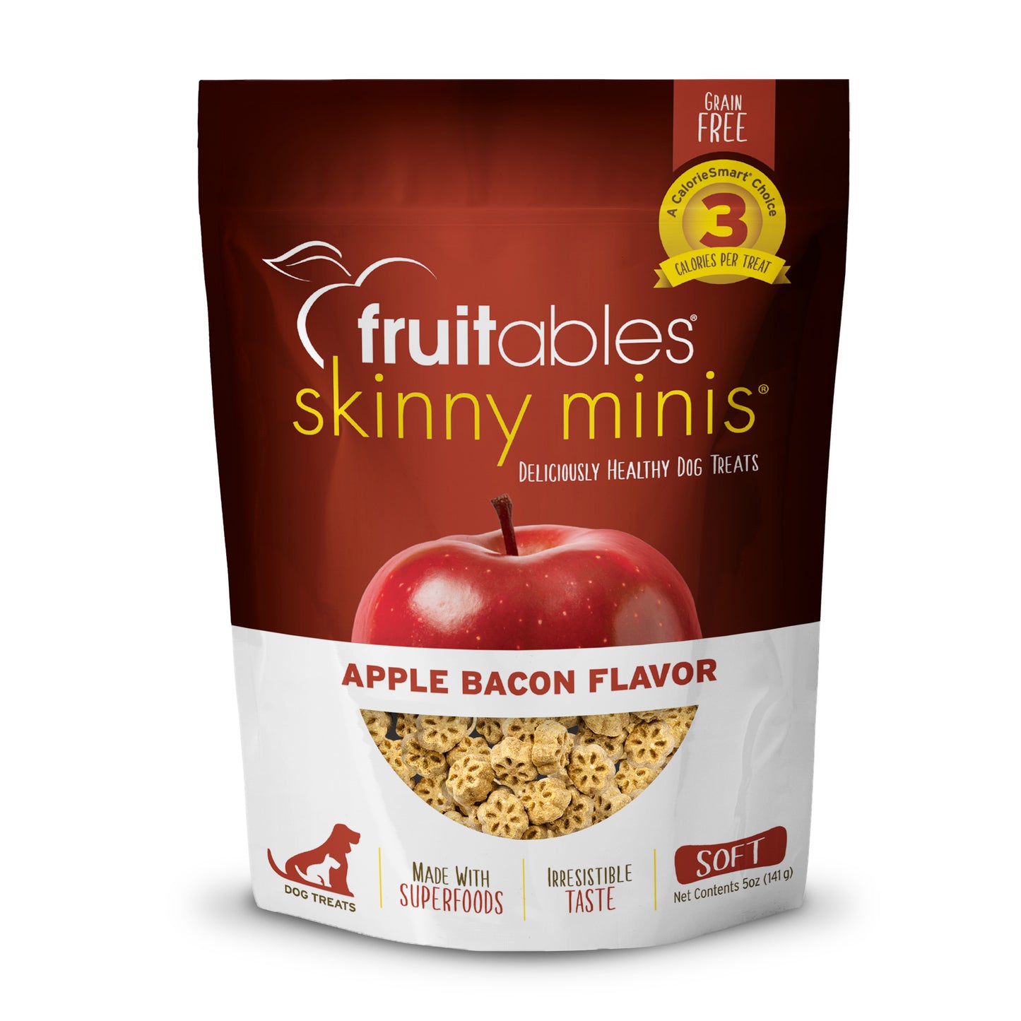 Fruitables Skinny Minis Apple Bacon Dog Treats 5oz