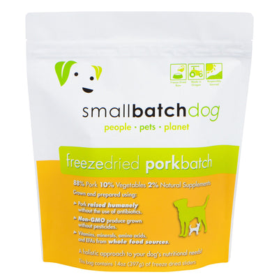 Smallbatch Freeze Dried Pork Batch Sliders Dog Food 14oz