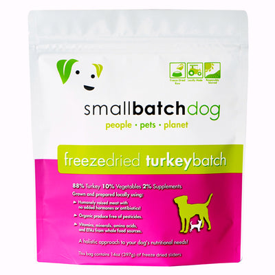 Smallbatch Freeze Dried Turkey Batch Sliders Dog Food 14oz