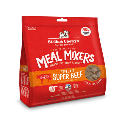 Stella & Chewy's Meal Mixers Super Beef Freeze Dried Dog Food Topper (2 Sizes)