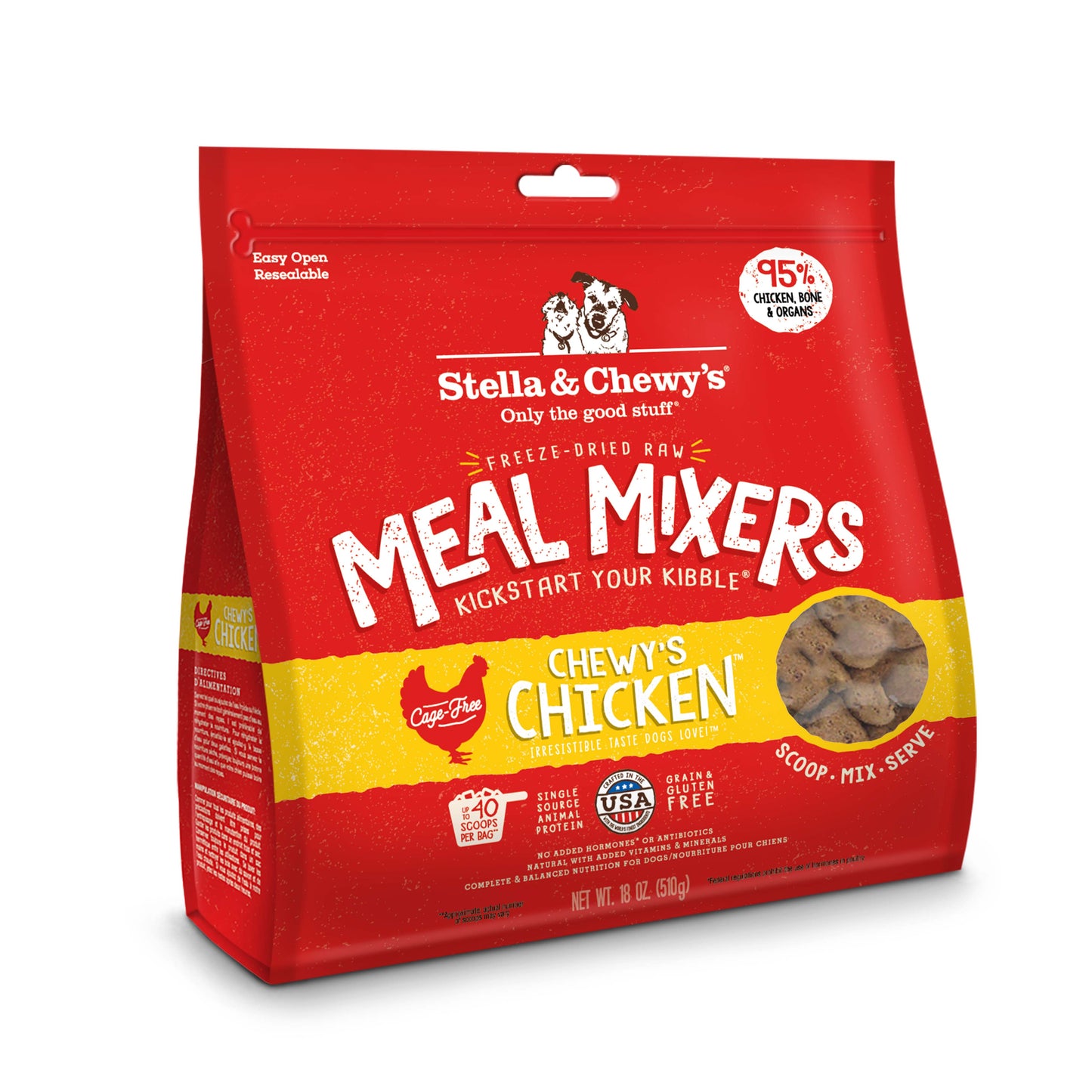 Stella & Chewy's Meal Mixers Chewy’s Chicken Freeze Dried Dog Food Topper (2 Sizes)