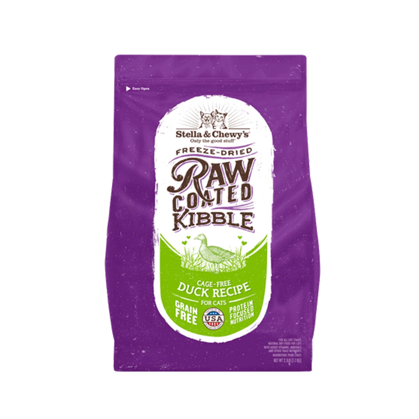 Stella & Chewy’s Freeze-Dried Raw Coated Cage-Free Duck Dry Cat Food 5lb