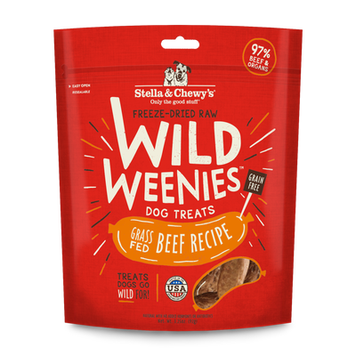 Stella & Chewy's Wild Weenies Beef Freeze Dried Dog Treats 3.25oz